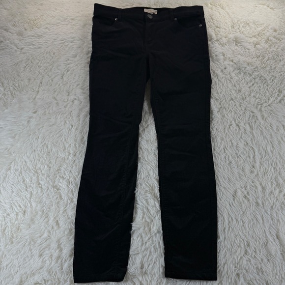 LOFT Women's Size 6P Black Corduroy Skinny Ankle Pants Modern Fit Soft Casual - Picture 4 of 13